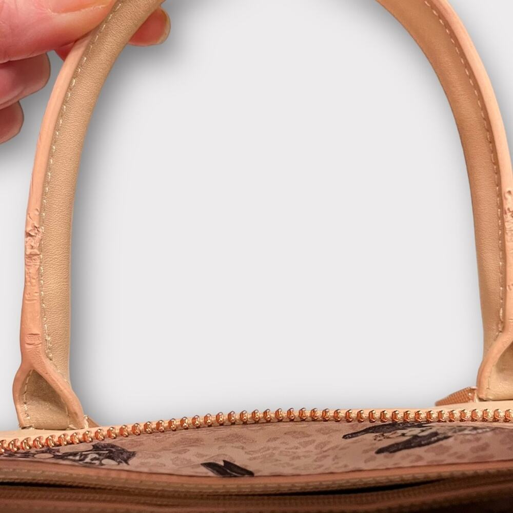 TED BAKER Women's Ashlee Small Leather Tote Bag Camel - Blush Pink/Black Patent - Picture 9 of 9
